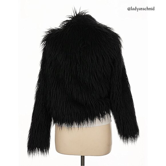 FOXBLOOD faux fur shag shrug jacket size L - Picture 4 of 6